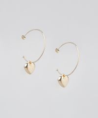 Brinco-Feminino-de-Argola-Folheado-com-Coracao-Dourado-9544821-Dourado_1