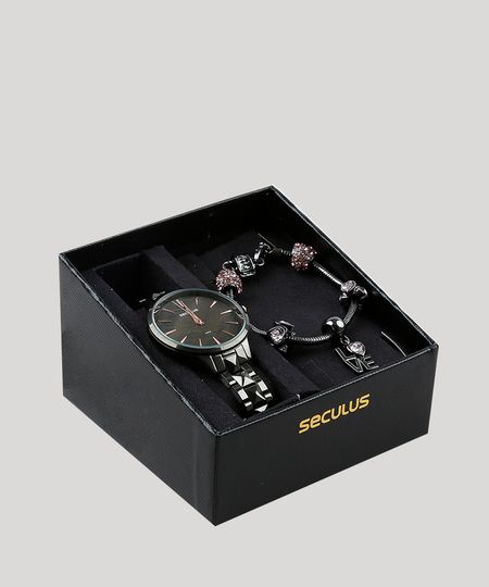 Kit-de-Relogio-Analogico-Seculus-Feminino---Pulseira---77029LPSVSS3k-Grafite-9611334-Grafite_1
