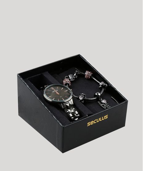 Kit-de-Relogio-Analogico-Seculus-Feminino---Pulseira---77029LPSVSS3k-Grafite-9611334-Grafite_1