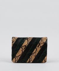 Bolsa-Feminina-Transversal-Pequena-Croco-Estampada-Animal-Print-com-Recortes-Bege-9483492-Bege_1