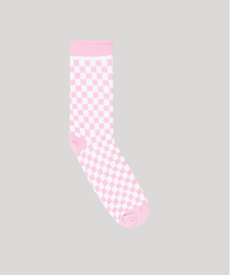 Meia-Masculina-Cano-Alto-Estampada-Quadriculada-Rosa-9242392-Rosa_1