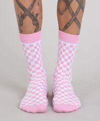 Meia-Masculina-Cano-Alto-Estampada-Quadriculada-Rosa-9242392-Rosa_4