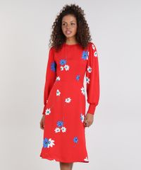 Vestido-Feminino-Mindset-Midi-Estampado-Floral-Manga-Longa-Vermelho-9621499-Vermelho_1