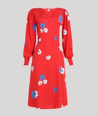 Vestido-Feminino-Mindset-Midi-Estampado-Floral-Manga-Longa-Vermelho-9621499-Vermelho_5