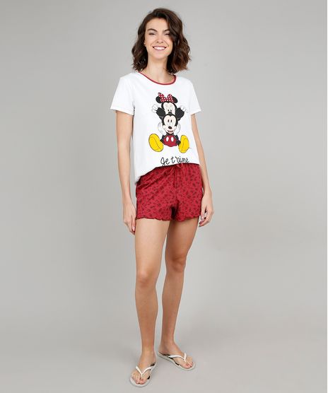Pijama-Feminino-Mickey-e-Minnie-Manga-Curta-Off-White-9547557-Off_White_1