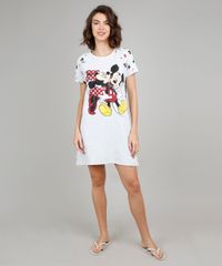 Camisola-Feminina-Mickey-e-Minnie-Estampada-Manga-Curta-Cinza-Mescla-Claro-9547558-Cinza_Mescla_Claro_1