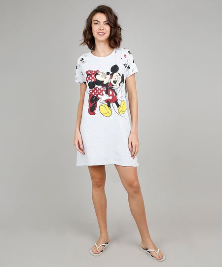 Camisola-Feminina-Mickey-e-Minnie-Estampada-Manga-Curta-Cinza-Mescla-Claro-9547558-Cinza_Mescla_Claro_1 Camisola-Feminina-Mickey-e-Minnie-Estampada-Manga-Curta-Cinza-Mescla-Claro-9547558-Cinza_Mescla_Claro_1
