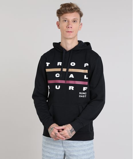 Blusao-Masculino--Tropical-Surf--em-Moletom-com-Capuz-e-Bolso-Preto-9481802-Preto_1