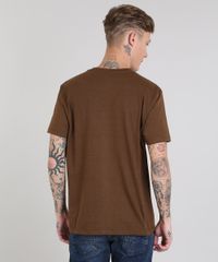 Camiseta-Masculina--Sacred-Land--Manga-Curta-Gola-Careca-Marrom-9525230-Marrom_2