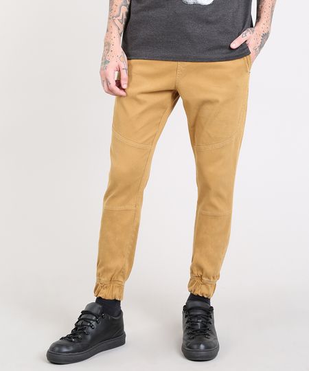 Calca-Masculina-Jogger-Canelada-com-Recorte-Caramelo-9571858-Caramelo_1 Calca-Masculina-Jogger-Canelada-com-Recorte-Caramelo-9571858-Caramelo_1
