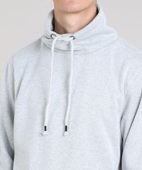 Blusao-Masculino-em-Moletom-com-Bolso-Gola-Alta-Cinza-Mescla-Claro-9349337-Cinza_Mescla_Claro_4