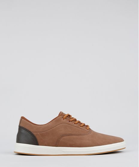 Tenis-Masculino-Ollie-com-Recorte-Bicolor-Caramelo-9565764-Caramelo_1
