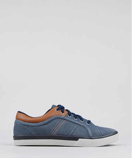 Tenis-Jeans-Masculino-com-Recortes-Azul-Escuro-9565766-Azul_Escuro_1