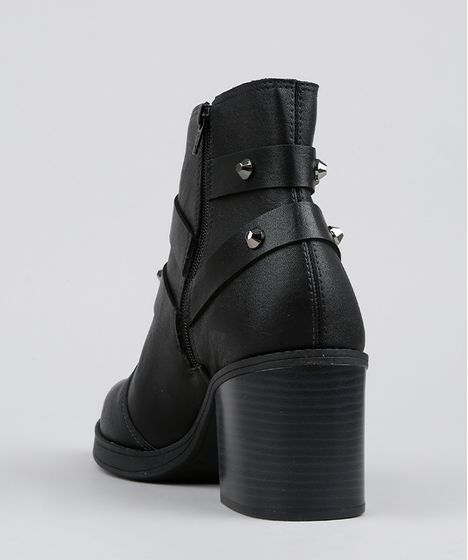 bota beira rio tachas preta