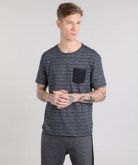 Camiseta-Masculina-Basica-Listrada-com-Bolso-Manga-Curta-Gola-Careca-Cinza-Mescla-Escuro-9555301-Cinza_Mescla_Escuro_1