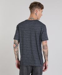 Camiseta-Masculina-Basica-Listrada-com-Bolso-Manga-Curta-Gola-Careca-Cinza-Mescla-Escuro-9555301-Cinza_Mescla_Escuro_2