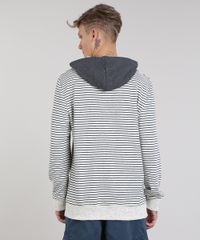 Blusao-Masculino-Listrado-em-Moletom-com-Capuz-e-Bolso-Cinza-Mescla-Claro-9349336-Cinza_Mescla_Claro_2