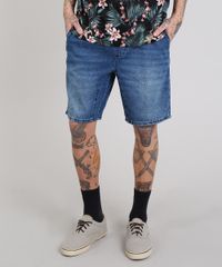 Bermuda-Jeans-Masculina-Reta-com-Bolsos-Azul-Medio-9578293-Azul_Medio_1