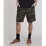 Bermuda-de-Sarja-Masculina-Reta-Estampada-Camuflada-com-Bolsos-Verde-Militar-9578297-Verde_Militar_1
