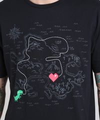 Camiseta-Masculina-com-Estampa-de-Mapa-Manga-Curta-Gola-Careca-Preta-9585237-Preto_4