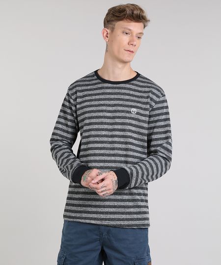 Blusao-Masculino-Listrado-em-Moletom-Cinza-Mescla-Escuro-9571641-Cinza_Mescla_Escuro_1