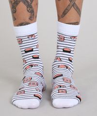 Meia-Masculina-Cano-Alto-Estampada-Listrada-com-Sushis-Branca-9429288-Branco_4