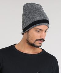 Gorro-Masculino-em-Trico-com-Listra-Cinza-Mescla-9368133-Cinza_Mescla_1