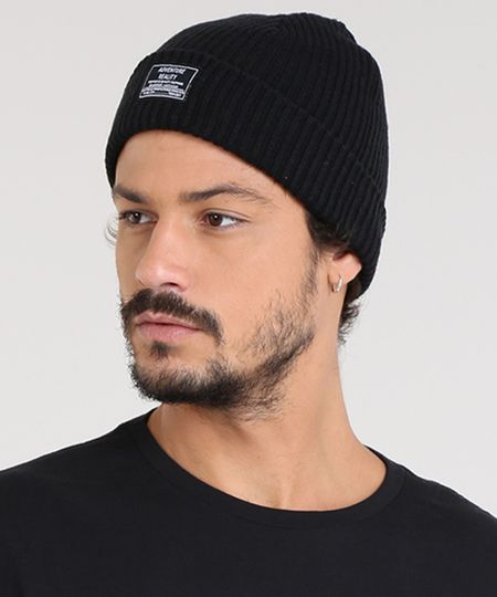 Gorro-Masculino-Basico-em-Trico-Preto-9368132-Preto_1