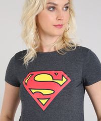 Blusa-Feminina-Super-Homem-Decote-Redondo-Manga-Curta-Cinza-Mescla-Escuro-9573349-Cinza_Mescla_Escuro_4