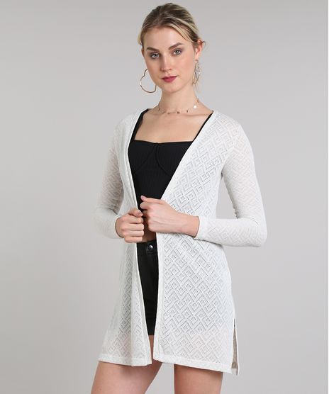 Capa-Feminina-Longa-em-Trico-Geometrico-com-Fenda-Bege-Claro-9230122-Bege_Claro_1