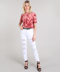 Blusa-Feminina-Cropped-Estampada-Tie-Dye-em-Moletom-Manga-Curta-Decote-Redondo-Vermelha-9554131-Vermelho_3