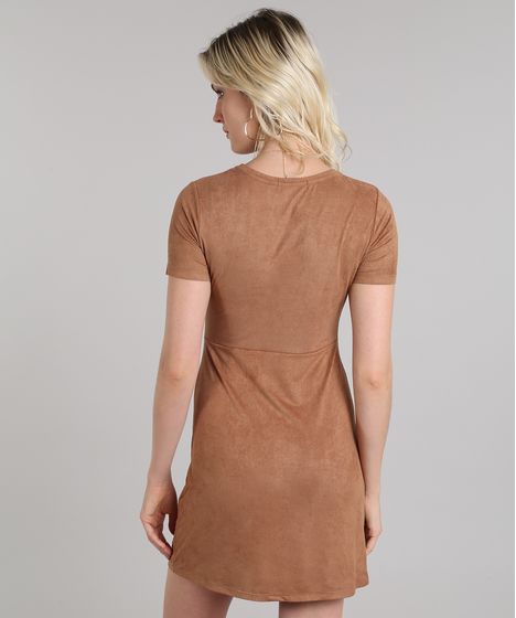 vestidos de suede 2019