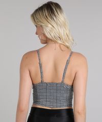 Top-Cropped-Feminino-Estampado-Xadrez-com-Bojo-Decote-V-Cinza-Mescla-9575506-Cinza_Mescla_2