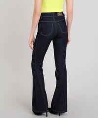 Calca-Jeans-Feminina-Sawary-Flare-com-Pespontos-Azul-Escuro-9617988-Azul_Escuro_2
