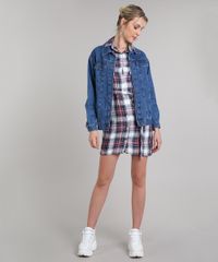 Vestido-Chemise-Feminino-Curto-Estampado-Xadrez-Manga-Curta-Azul-Marinho-9573165-Azul_Marinho_3