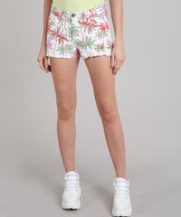 Short-de-Sarja-Feminino-Estampado-Tropical-com-Bolsos-Off-White-9586476-Off_White_1