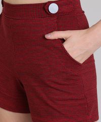 Short-Feminino-Estampado-Xadrez-com-Bolso-Vermelho-9569294-Vermelho_4