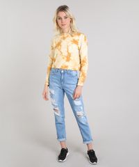 Blusao-Feminino-Cropped-Estampado-Tie-Dye-em-Moletom-Mostarda-9554129-Mostarda_3