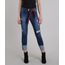 Calca-Jeans-Feminina-Cropped-Barra-Virada-com-Puidos-e-Bandana-Azul-Escuro-9589277-Azul_Escuro_1