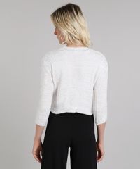 Sueter-Feminino-Cropped-em-Trico-Felpudo-Manga-3-4-Off-White-9431367-Off_White_2