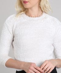 Sueter-Feminino-Cropped-em-Trico-Felpudo-Manga-3-4-Off-White-9431367-Off_White_4