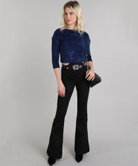 Sueter-Feminino-Cropped-em-Trico-Felpudo-Manga-3-4-Azul-Marinho-9431367-Azul_Marinho_3
