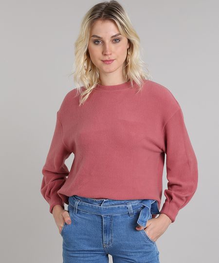 Blusao-Feminino-em-Fleece-Decote-Redondo-Rosa-Escuro-9419478-Rosa_Escuro_1