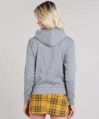 Blusao-Feminino--EasyCo--em-Moletom-com-Capuz-e-Bolso-Cinza-Mescla-9417154-Cinza_Mescla_2