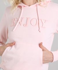 Blusao-Feminino--Enjoy--em-Moletom-com-Capuz-e-Bolso-Rose-9417153-Rose_4