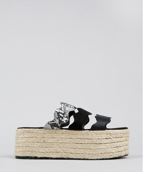Tamanco-Feminino-Plataforma-com-Tira-Croco-Animal-Print-Preta-9599343-Preto_1