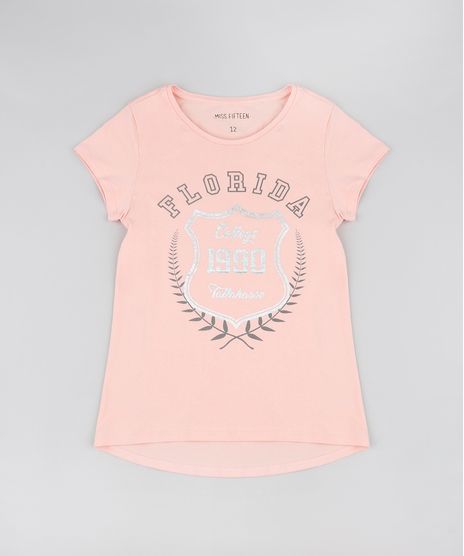 Blusa-Infantil-com-Estampa-Metalizada--Florida--Manga-Curta-Decote-Redondo-Rose-9560774-Rose_1