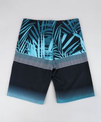 Bermuda-Infantil-Estampada-Tropical-com-Bolso-Preta-9535996-Preto_2