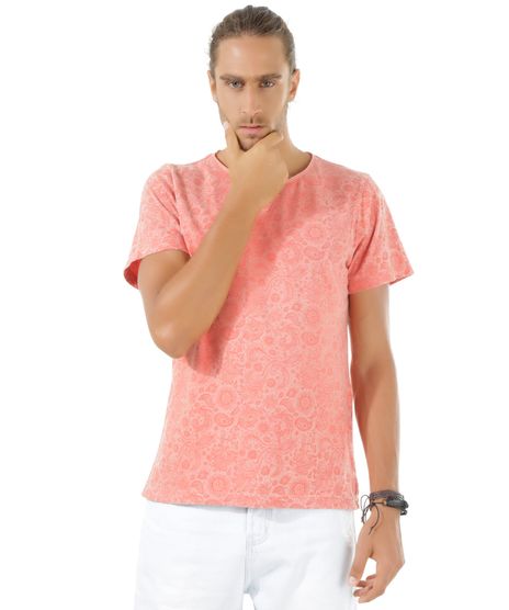 Camiseta-Estampada-Paisley-Coral-8386658-Coral_1