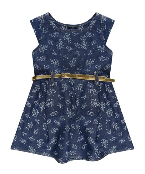 Vestido-Jeans-Estampado-Floral-com-Cinto-Azul-Escuro-8519485-Azul_Escuro_1